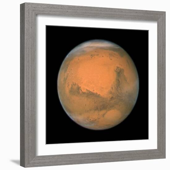 Mars Close Approach 2007, HST Image-null-Framed Premium Photographic Print