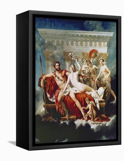 Mars Disarmed by Venus and the Graces-Jacques-Louis David-Framed Premier Image Canvas