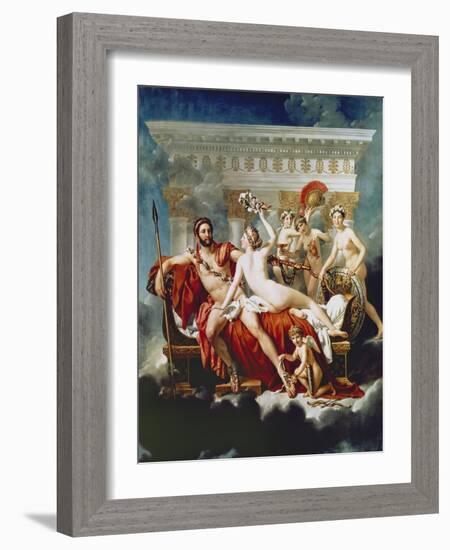 Mars Disarmed by Venus and the Graces-Jacques-Louis David-Framed Giclee Print