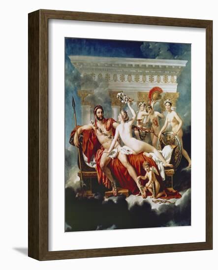 Mars Disarmed by Venus and the Graces-Jacques-Louis David-Framed Giclee Print
