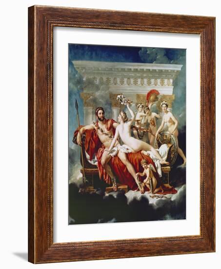 Mars Disarmed by Venus and the Graces-Jacques-Louis David-Framed Giclee Print