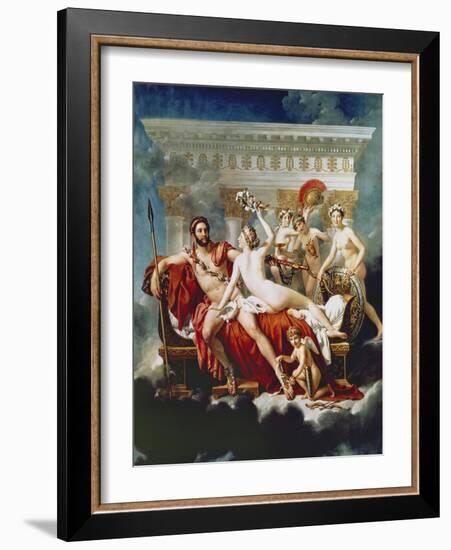 Mars Disarmed by Venus and the Graces-Jacques-Louis David-Framed Giclee Print