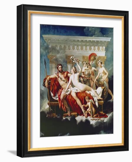 Mars Disarmed by Venus and the Graces-Jacques-Louis David-Framed Giclee Print