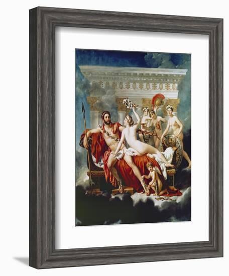 Mars Disarmed by Venus and the Graces-Jacques-Louis David-Framed Giclee Print