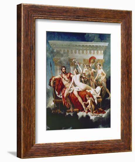 Mars Disarmed by Venus and the Graces-Jacques-Louis David-Framed Giclee Print