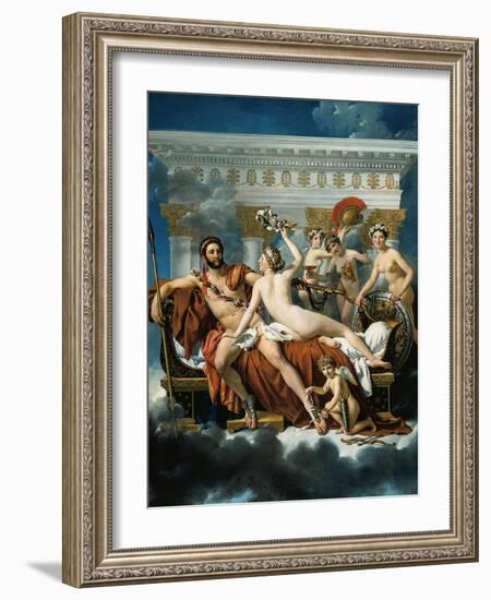 Mars Disarmed by Venus and the Three Graces-Jacques-Louis David-Framed Giclee Print