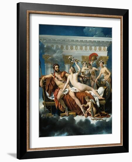 Mars Disarmed by Venus and the Three Graces-Jacques-Louis David-Framed Giclee Print