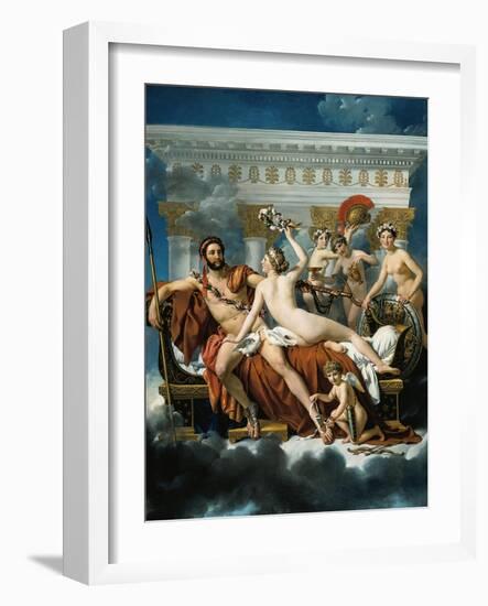 Mars Disarmed by Venus and the Three Graces-Jacques-Louis David-Framed Giclee Print