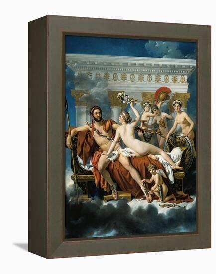 Mars Disarmed by Venus and the Three Graces-Jacques-Louis David-Framed Premier Image Canvas