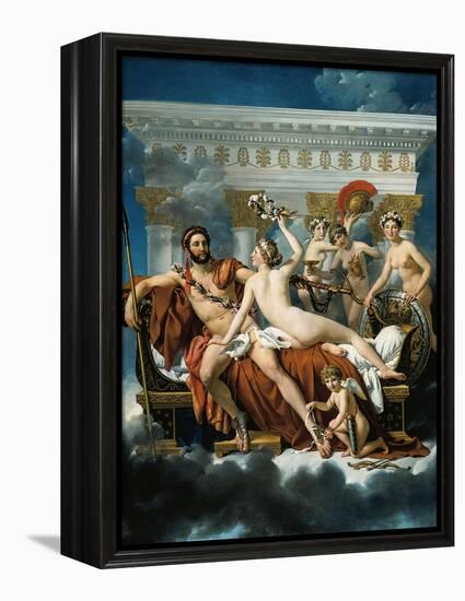 Mars Disarmed by Venus and the Three Graces-Jacques-Louis David-Framed Premier Image Canvas