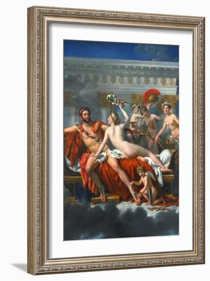 Mars Disarmed by Venus-Jacques-Louis David-Framed Art Print