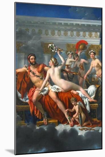 Mars Disarmed by Venus-Jacques-Louis David-Mounted Art Print