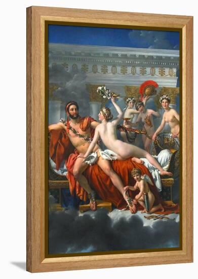 Mars Disarmed by Venus-Jacques-Louis David-Framed Stretched Canvas