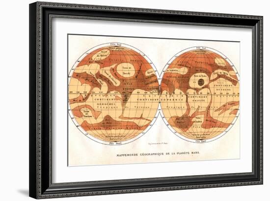 Mars Map From 1881-Detlev Van Ravenswaay-Framed Photographic Print