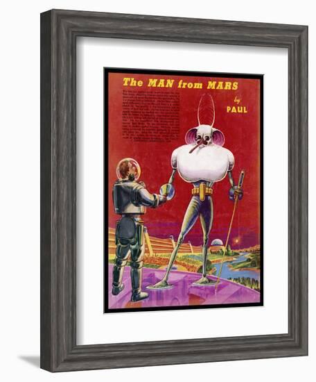 Mars Martians Enjoy Less Gravity But Must Withstand a Thinner Atmosphere with Extreme Temperatures-Frank R. Paul-Framed Art Print