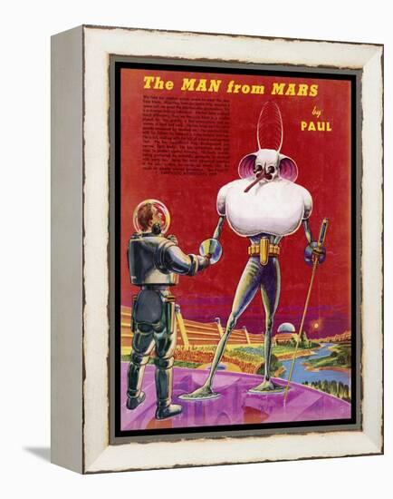 Mars Martians Enjoy Less Gravity But Must Withstand a Thinner Atmosphere with Extreme Temperatures-Frank R. Paul-Framed Stretched Canvas