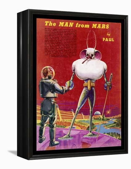 Mars Martians Enjoy Less Gravity But Must Withstand a Thinner Atmosphere with Extreme Temperatures-Frank R. Paul-Framed Stretched Canvas