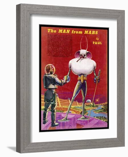 Mars Martians Enjoy Less Gravity But Must Withstand a Thinner Atmosphere with Extreme Temperatures-Frank R. Paul-Framed Art Print