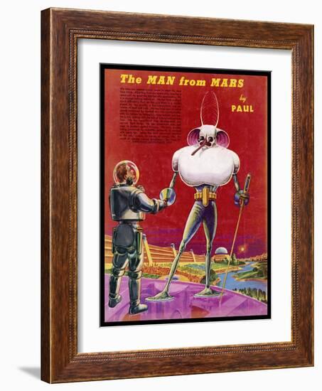 Mars Martians Enjoy Less Gravity But Must Withstand a Thinner Atmosphere with Extreme Temperatures-Frank R. Paul-Framed Art Print