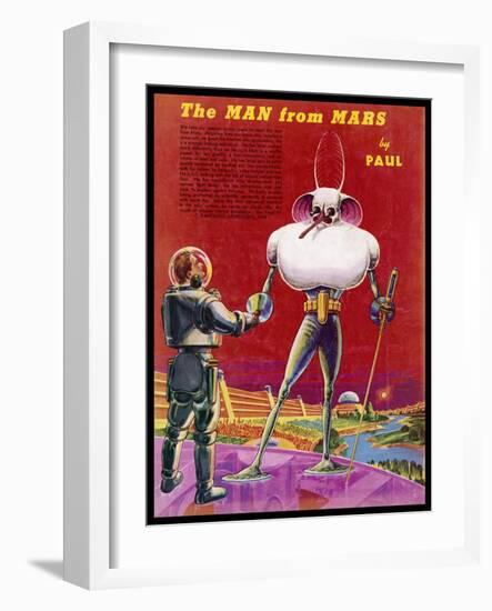 Mars Martians Enjoy Less Gravity But Must Withstand a Thinner Atmosphere with Extreme Temperatures-Frank R. Paul-Framed Art Print