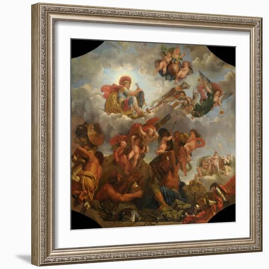 Mars on His Chariot Pulled by Wolves, 1673-Claude Audran the Younger-Framed Giclee Print