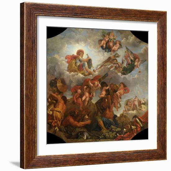 Mars on His Chariot Pulled by Wolves, 1673-Claude Audran the Younger-Framed Giclee Print