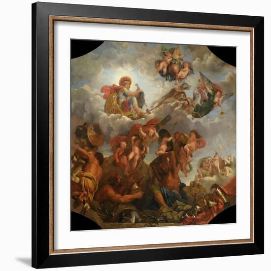 Mars on His Chariot Pulled by Wolves, 1673-Claude Audran the Younger-Framed Giclee Print