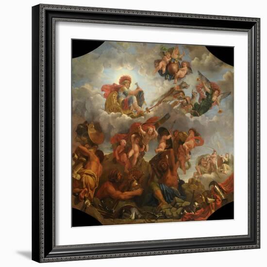 Mars on His Chariot Pulled by Wolves, 1673-Claude Audran the Younger-Framed Giclee Print