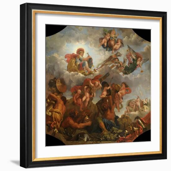 Mars on His Chariot Pulled by Wolves, 1673-Claude Audran the Younger-Framed Giclee Print