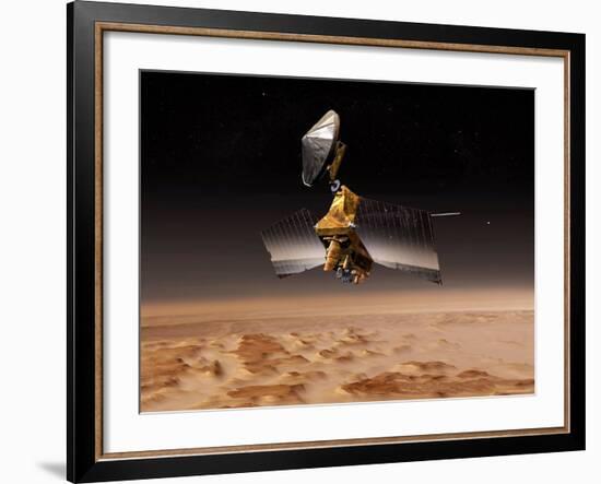 Mars Reconnaissance Orbiter Passes above Planet Mars-Stocktrek Images-Framed Photographic Print