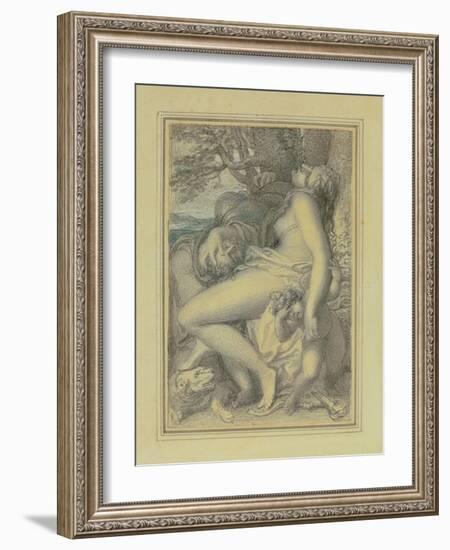 Mars Reposing in the Lap of Venus, C.1805-15-Richard Cosway-Framed Giclee Print