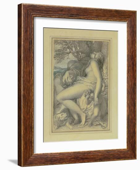 Mars Reposing in the Lap of Venus, C.1805-15-Richard Cosway-Framed Giclee Print