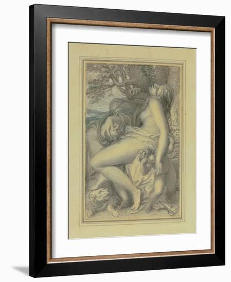 Mars Reposing in the Lap of Venus, C.1805-15-Richard Cosway-Framed Giclee Print