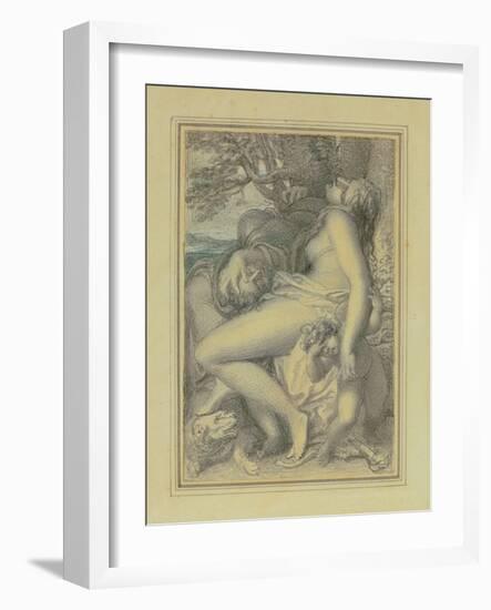 Mars Reposing in the Lap of Venus, C.1805-15-Richard Cosway-Framed Giclee Print