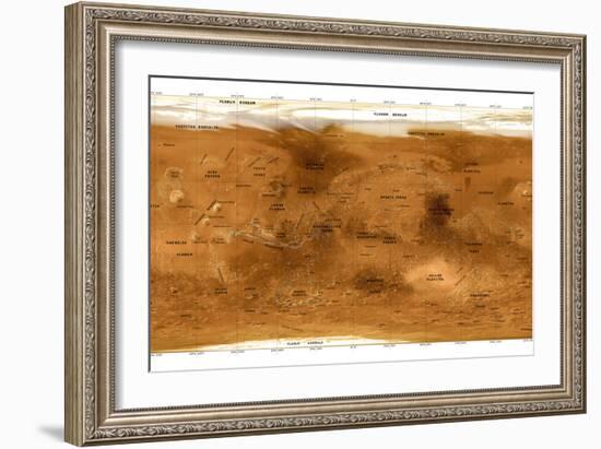 Mars Topographical Map, Satellite Image-Detlev Van Ravenswaay-Framed Photographic Print