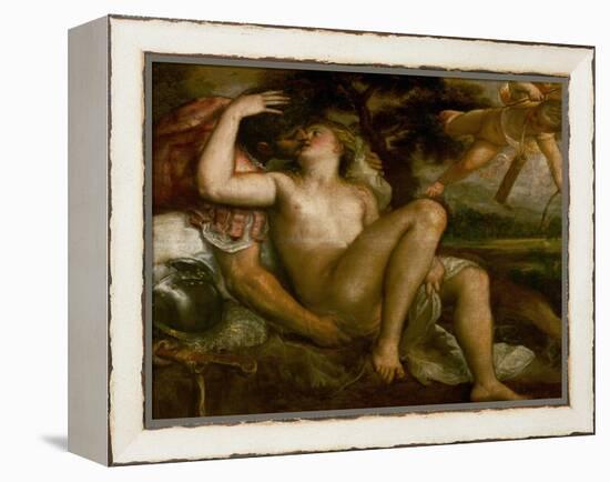 Mars, Venus, and Amor-Titian (Tiziano Vecelli)-Framed Premier Image Canvas