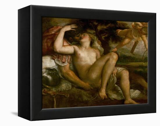 Mars, Venus, and Amor-Titian (Tiziano Vecelli)-Framed Premier Image Canvas