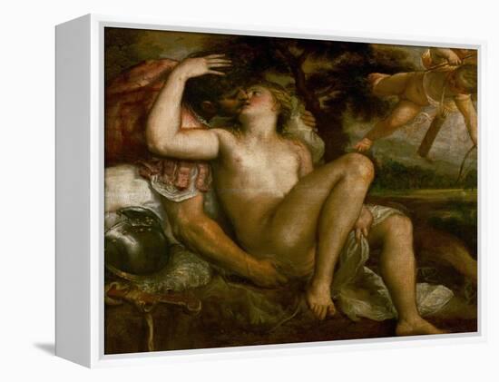 Mars, Venus, and Amor-Titian (Tiziano Vecelli)-Framed Premier Image Canvas