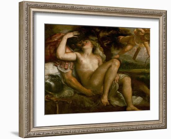 Mars, Venus, and Amor-Titian (Tiziano Vecelli)-Framed Giclee Print