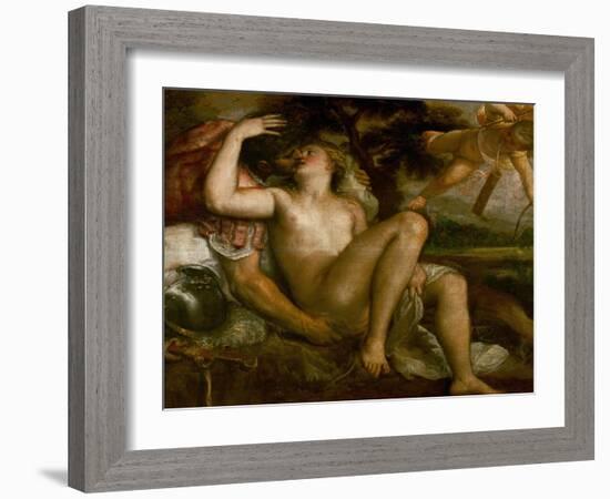 Mars, Venus, and Amor-Titian (Tiziano Vecelli)-Framed Giclee Print