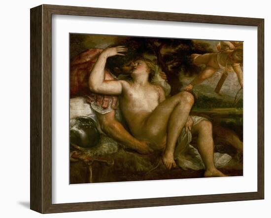 Mars, Venus, and Amor-Titian (Tiziano Vecelli)-Framed Giclee Print