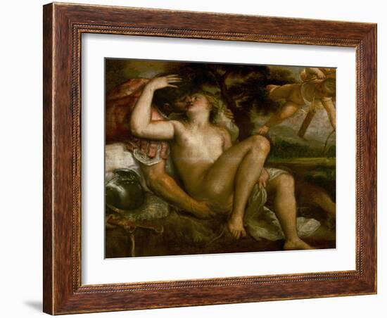 Mars, Venus, and Amor-Titian (Tiziano Vecelli)-Framed Giclee Print