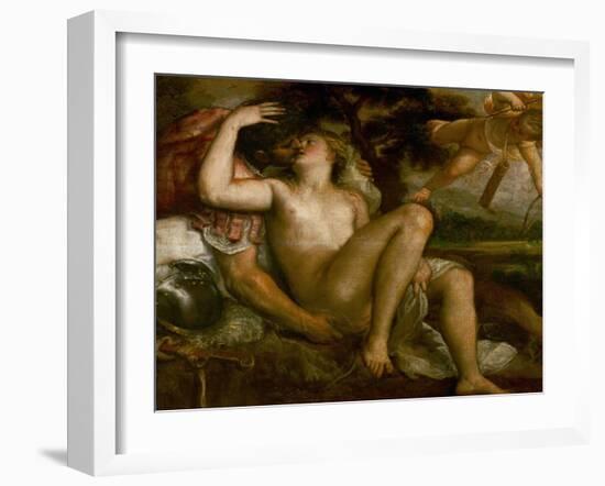 Mars, Venus, and Amor-Titian (Tiziano Vecelli)-Framed Giclee Print