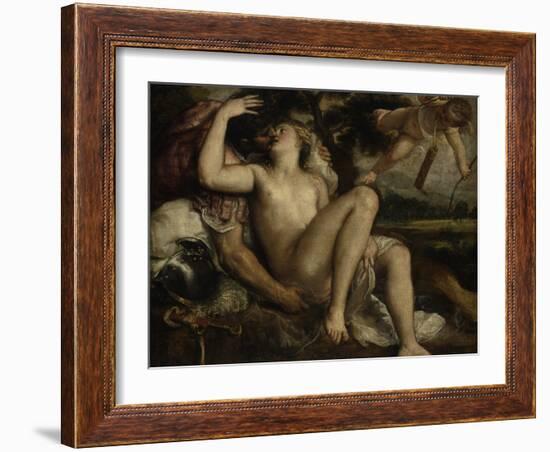 Mars, Venus and Cupid, Ca 1530-Titian (Tiziano Vecelli)-Framed Giclee Print