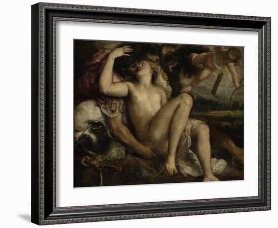 Mars, Venus and Cupid, Ca 1530-Titian (Tiziano Vecelli)-Framed Giclee Print