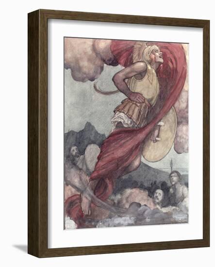 Mars Wounded by Diomed Returning to Olympus-William Heath Robinson-Framed Giclee Print