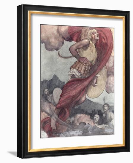 Mars Wounded by Diomed Returning to Olympus-William Heath Robinson-Framed Giclee Print
