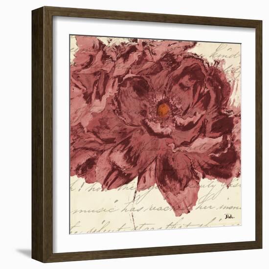 Marsala Peonies Square II-Patricia Pinto-Framed Art Print