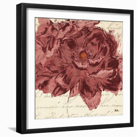 Marsala Peonies Square II-Patricia Pinto-Framed Art Print