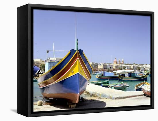 Marsaxlokk Harbour, Malta-Peter Thompson-Framed Premier Image Canvas